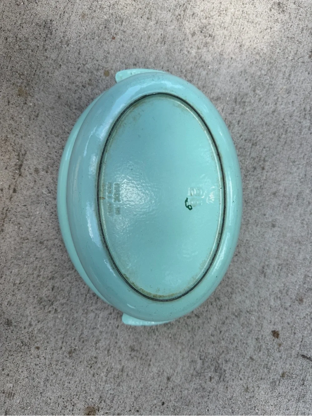 Mint Green Floral Covered Casserole Dish